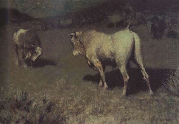 Frederic Remington Moaning of the Bulls (mk43) china oil painting image